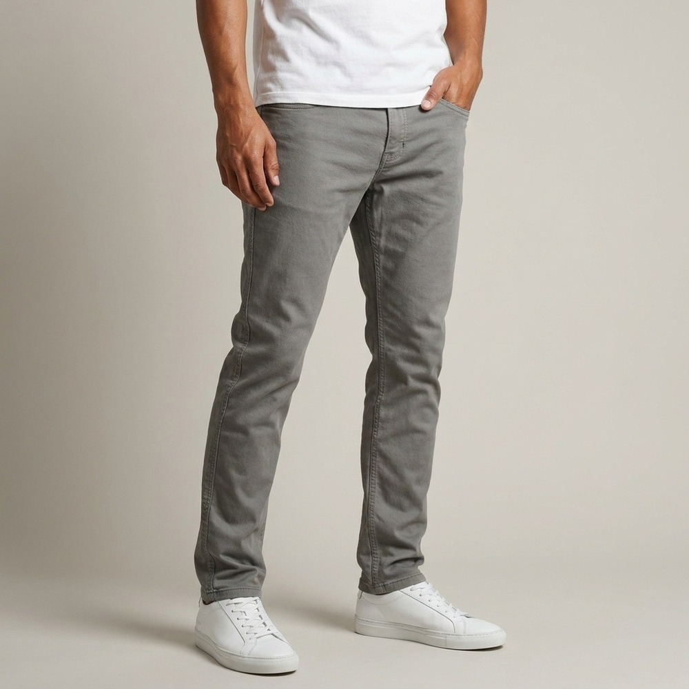 DU/ER N2X Relaxed Taper Performance Chino Pants Mens 34x32 Grey Stretch Commuter